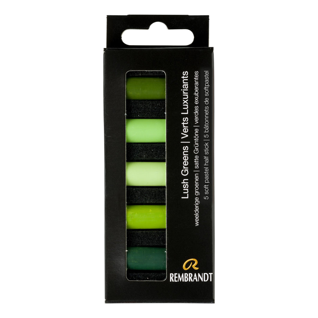 Rembrandt (31820526) Rembrandt Soft pastel set Lush Greens | 5 half pastels
