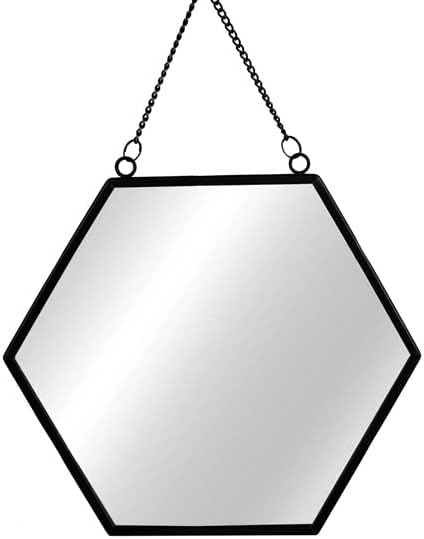 Jet Black Hexagon Mirror