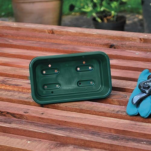 Mini Seed Tray Green With Holes - Pack of 10