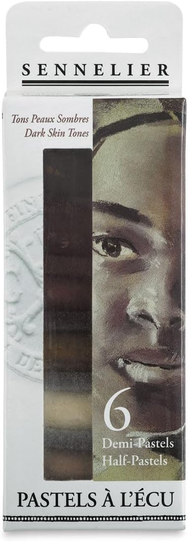 Sennelier 1/2 Soft Pastel C/Board of 6 sticks - Dark Skin Tones