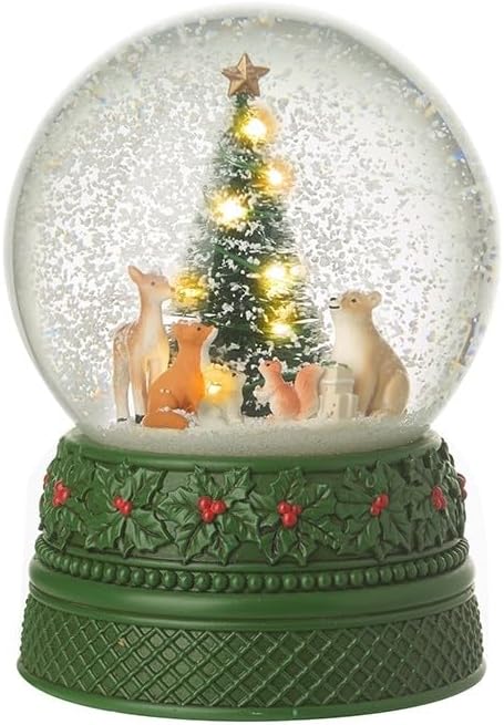 Music & Lights Christmas Tree Snowglobe