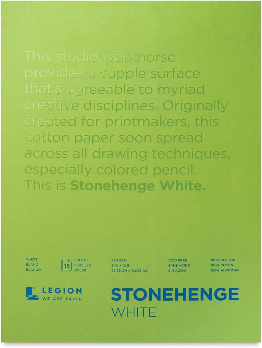 Stonehenge PAD 15shts 9 x 12 WHITE