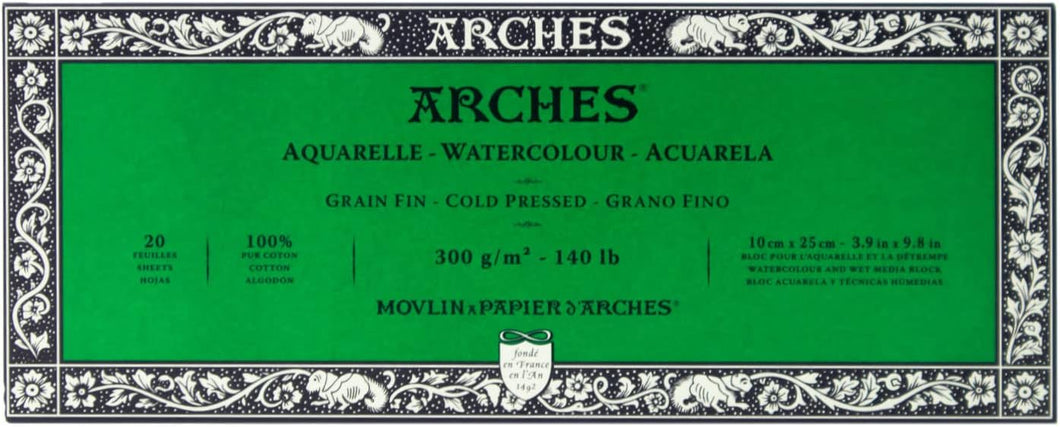 ARCHES AQUARELLE BLOCK 4X10 300GSM FIN