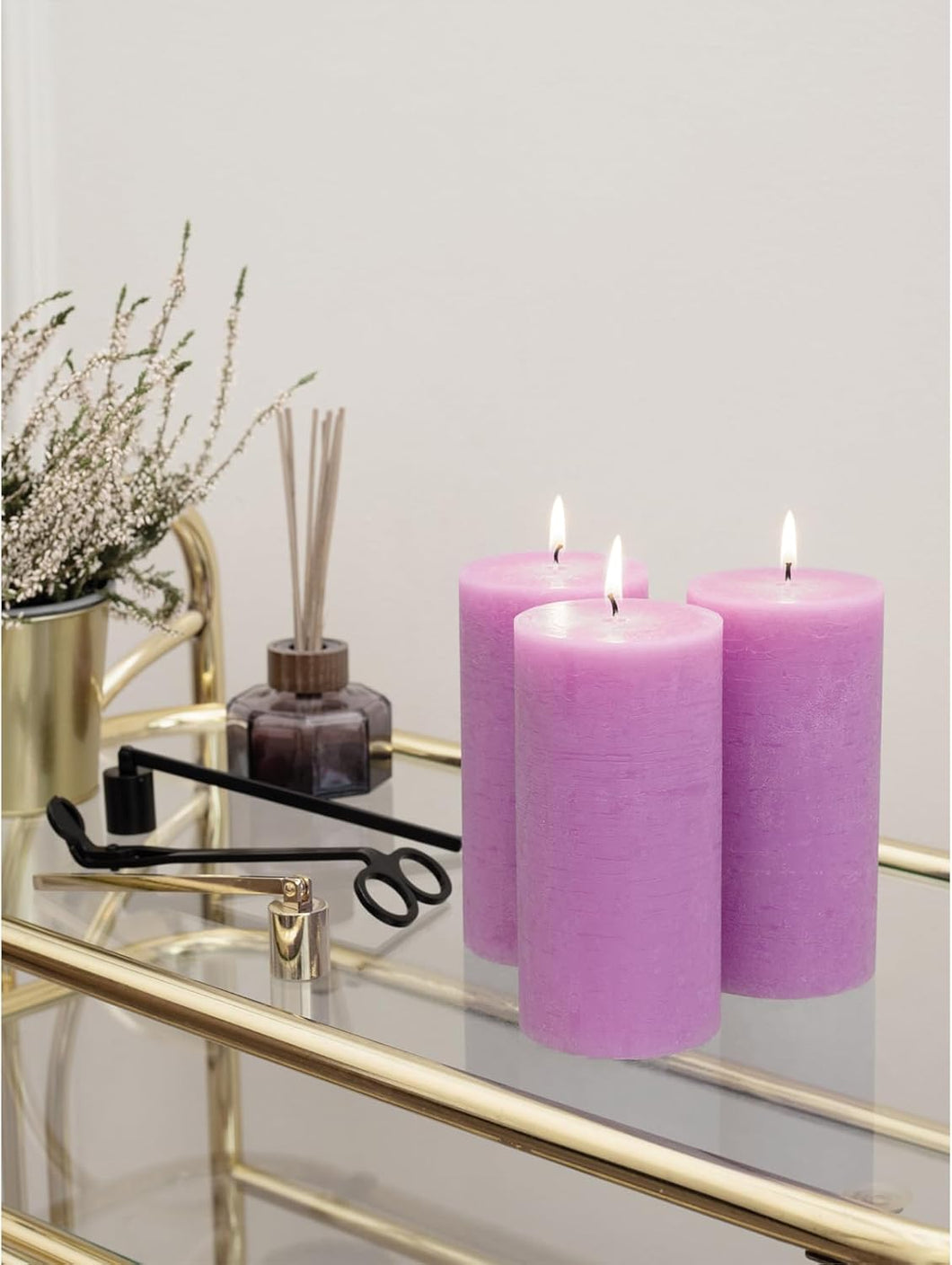 Pillar Set lilac 3pcs 3x6 inch