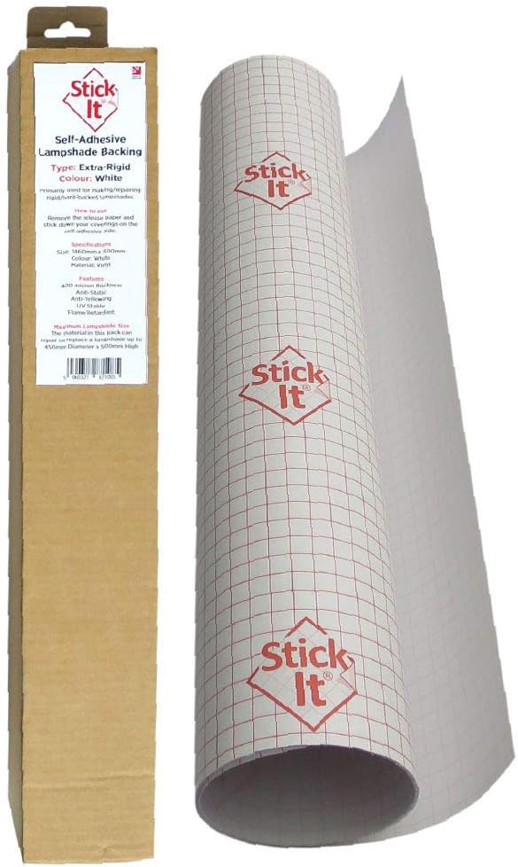 Small Roll - Self-Adhesive Lampshade Vinyl Extra Rigid - White - 1460mm x 500mm
