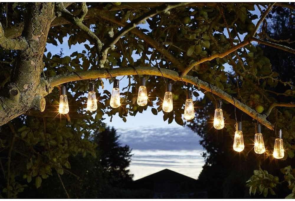 Eureka! Vintage Lightbulb Solar String Lights, 10 Bulbs - MO