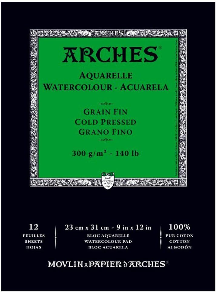 ARCHES GLUED PAD 23X31CM 300GSM FIN