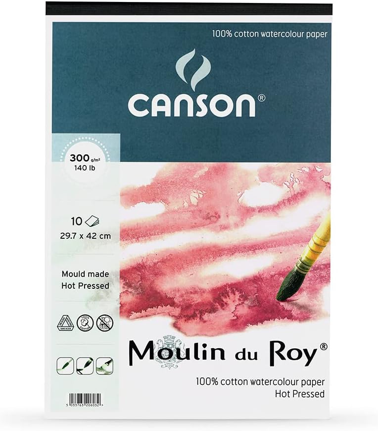 Canson (GPMRH3A3) MOULIN DU ROY HP 10S PAD 300GSM A3