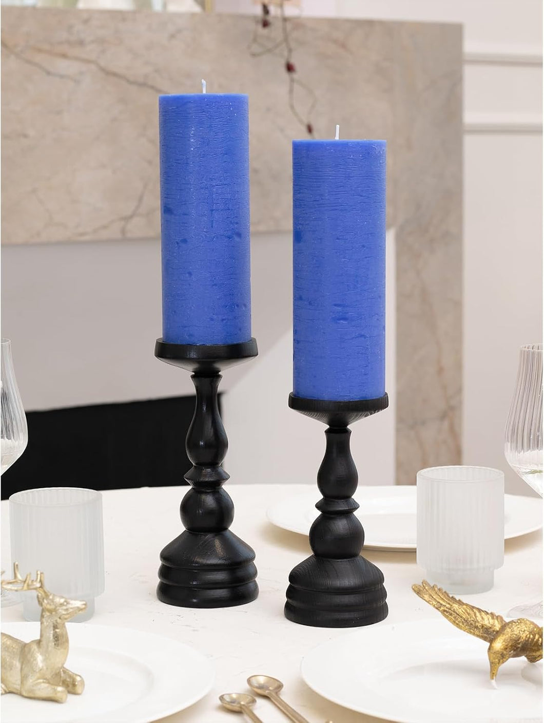 Pillar Set blue 2pcs 3x8 inch