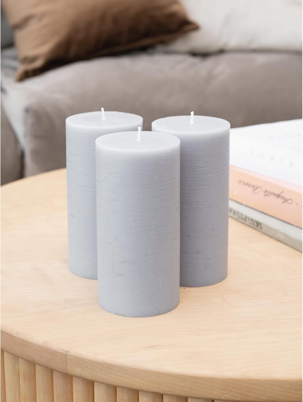 Pillar Set Gray 3pcs 3x6 inch