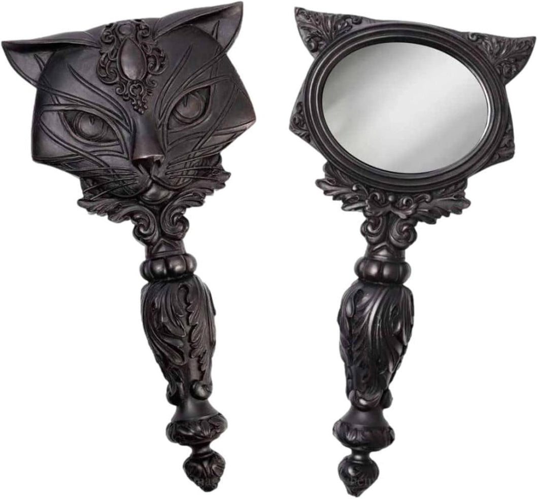 Sacred Cat Hand Mirror (Black)