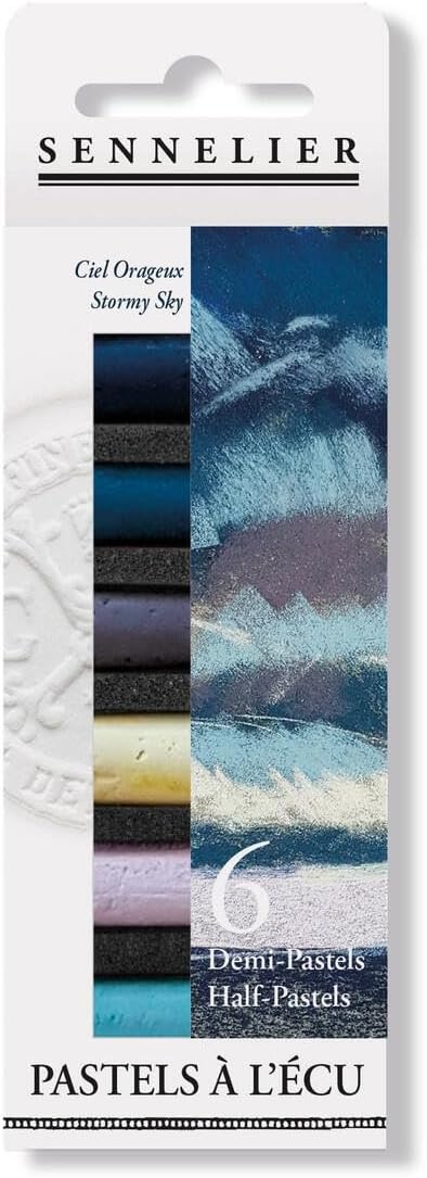 Sennelier 1/2 Soft Pastel C/Board of 6 sticks - Stormy Sky