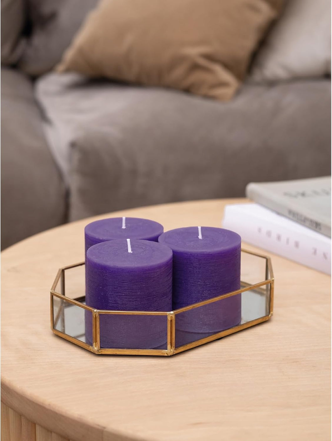 Pillar Set Purple 3pcs 3x3 inch