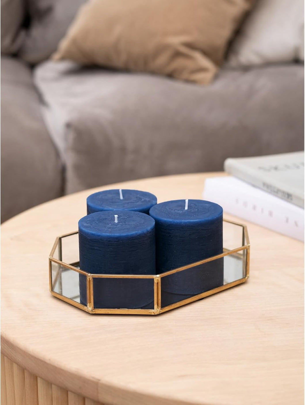 Pillar Set dark blue 3pcs 3x3 inch