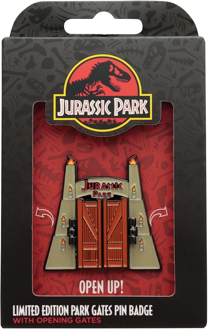 Jurassic Park Gates Hinged Pin Badge