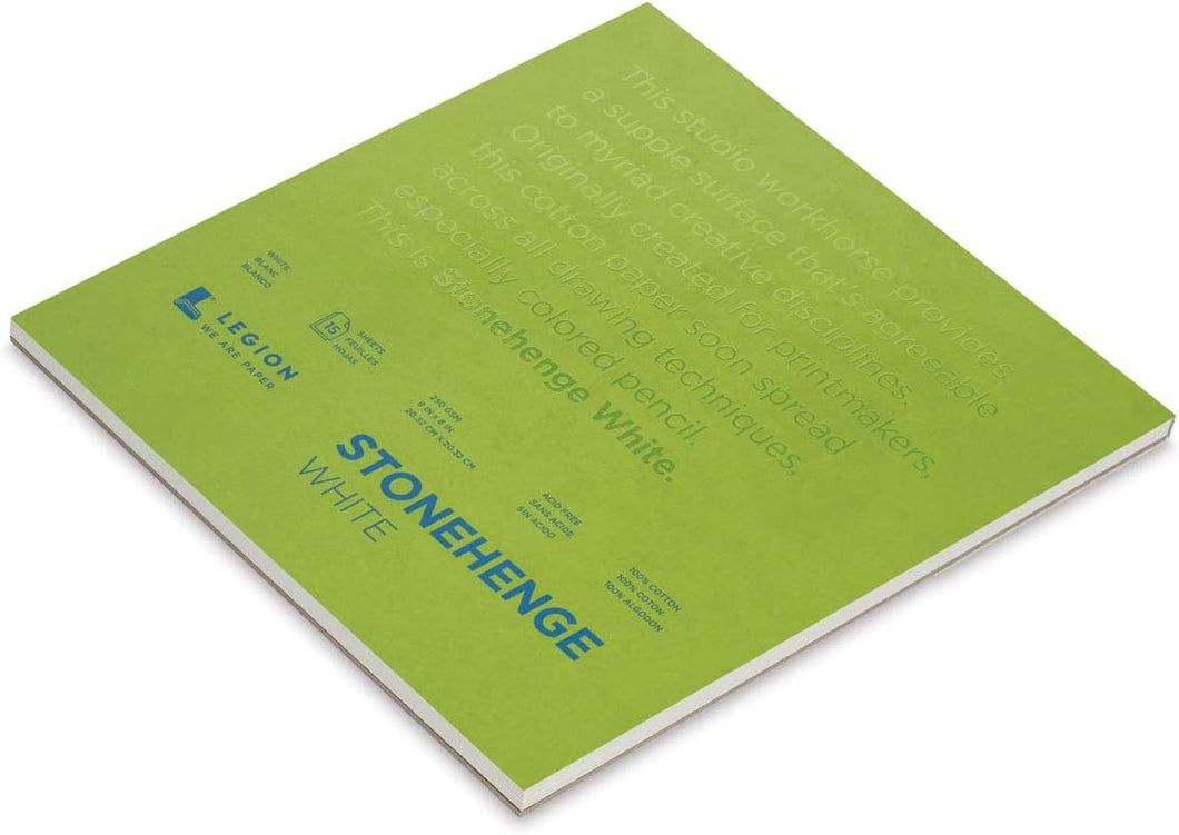 Stonehenge PAD 15shts 8 x 8 WHITE