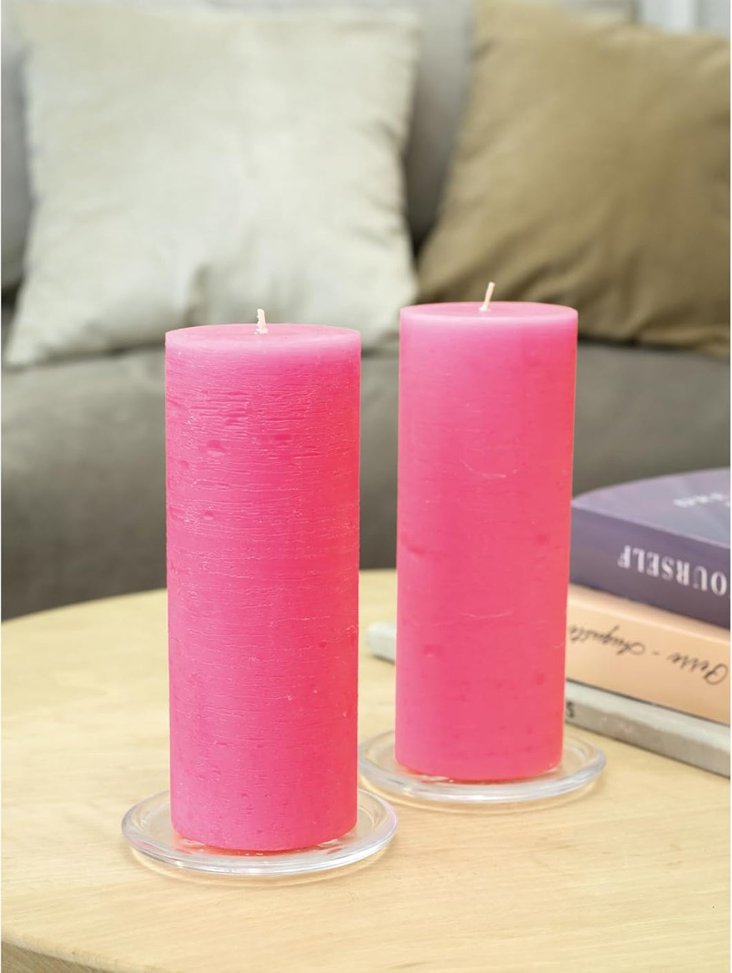 Pillar Set Pink 2pcs 3x8 inch