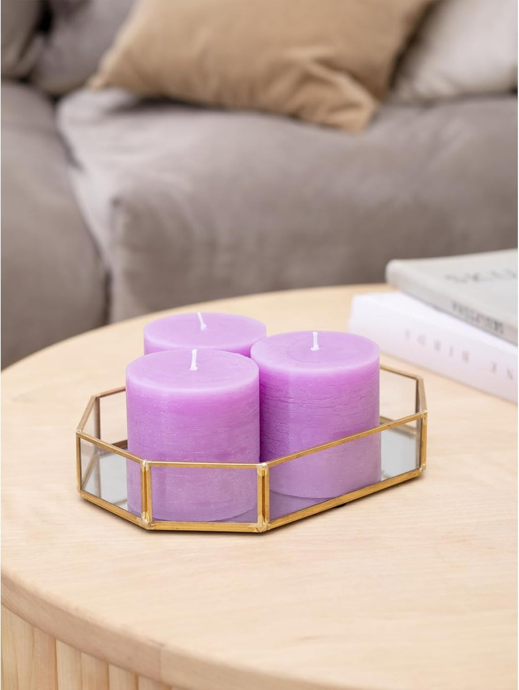 Pillar Set lilac 3pcs 3x3 inch