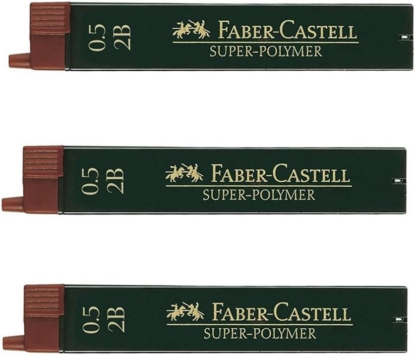 Faber-Castell Fineline Lead Super-Polymer 0.5mm 2B, 3pack