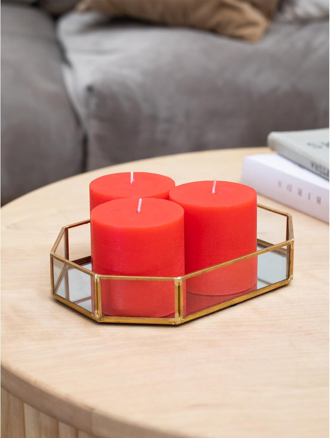 Pillar Set red 3pcs 3x3 inch