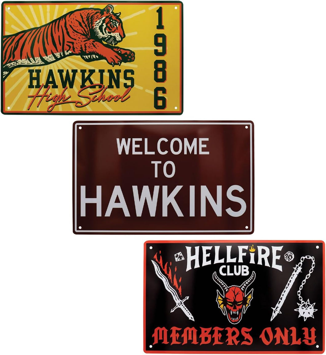 Stranger Things Set of 3 Tin Signs