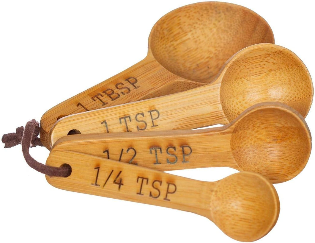 Bamboo Measuring Spoons - Set of 4