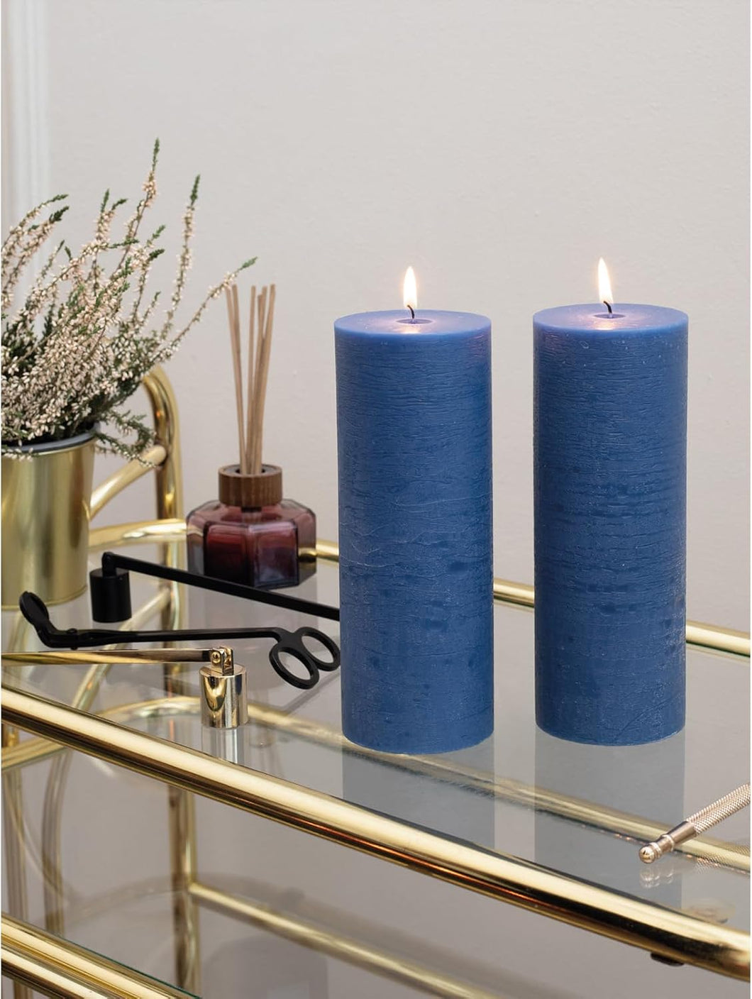 Pillar Set dark blue 2pcs 3x8 inch