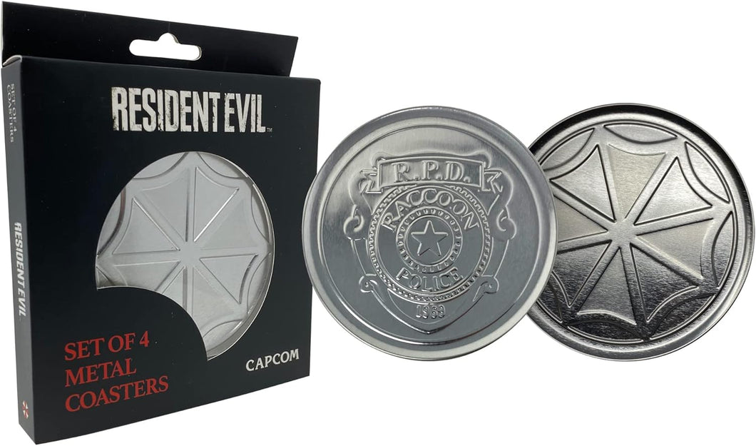 Resident Evil Set of 4 Embossed Metal Coasters