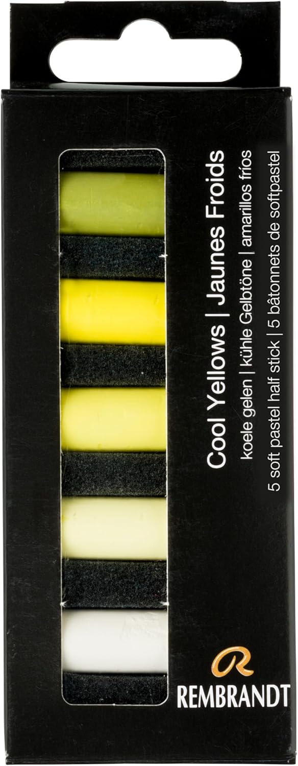 Rembrandt Soft pastel set Cool Yellows | 5 half pastels