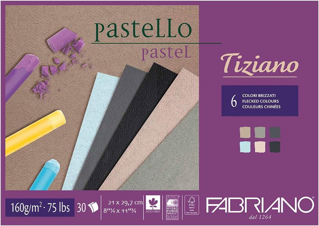 Fabriano Tiziano PAD 160gsm FLECKED COLOURS - A4