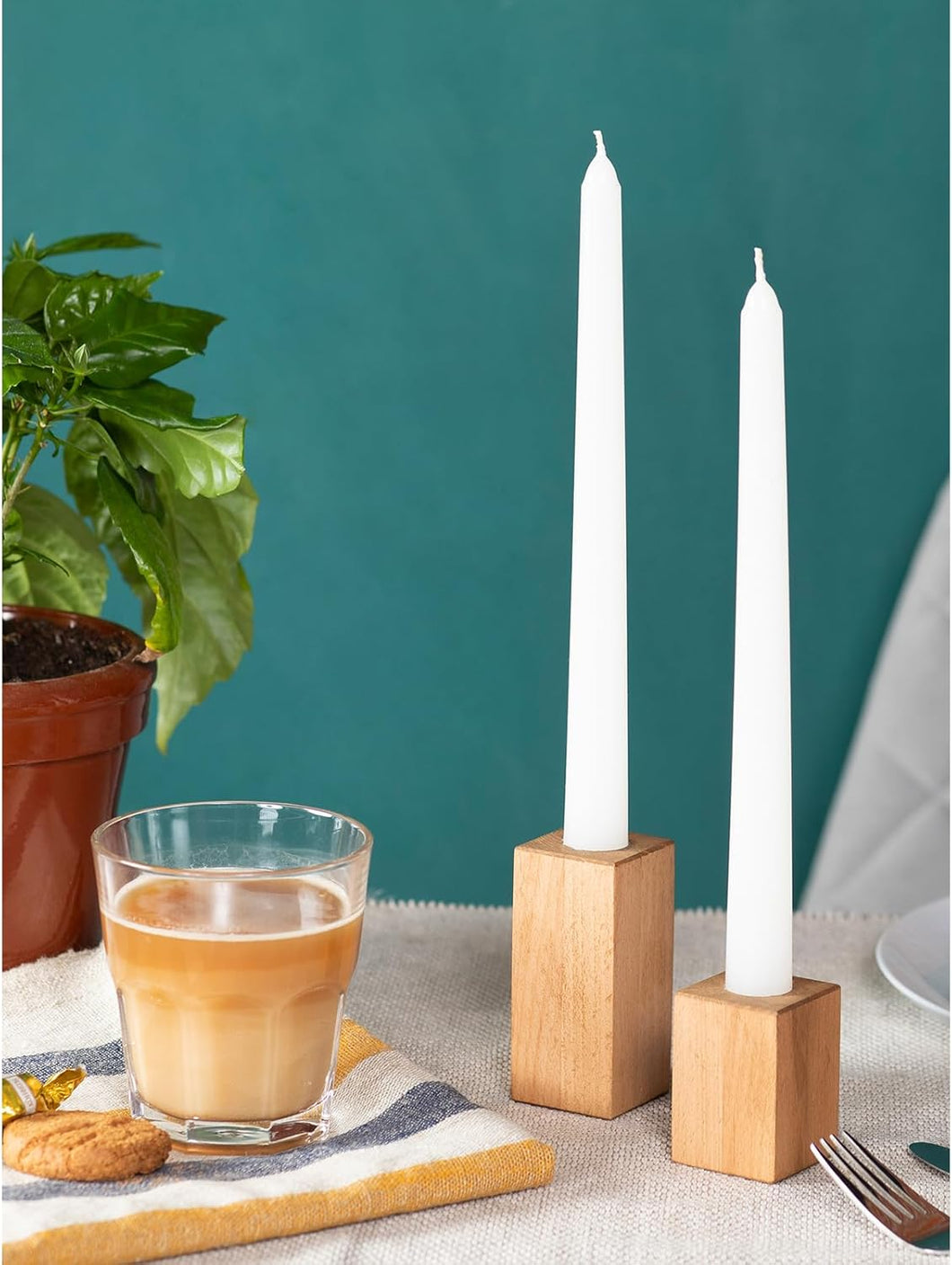 10 inch Taper Candles Set of 12 - Dripless Taper Candles and Unscented Candlesticks - Perfect as Dinner Candles and Household Candles - White Candles