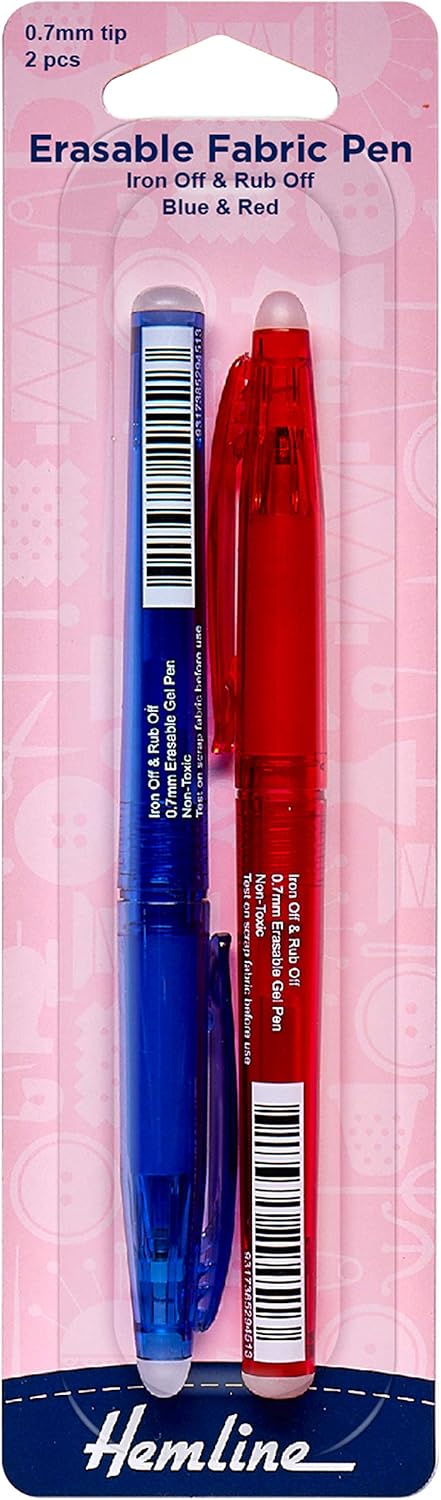 Pen: Fabric: Erasable