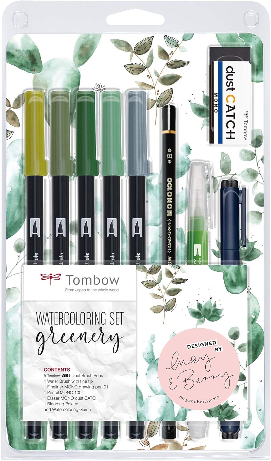 Tombow Watercoloring Set Greenery