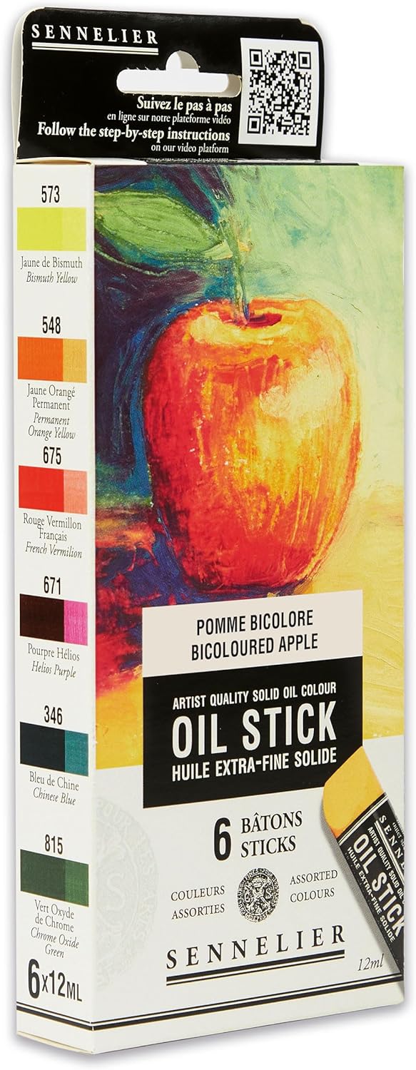 Sennelier OIL STICK MINI - Set of 6 x Apple Still Life