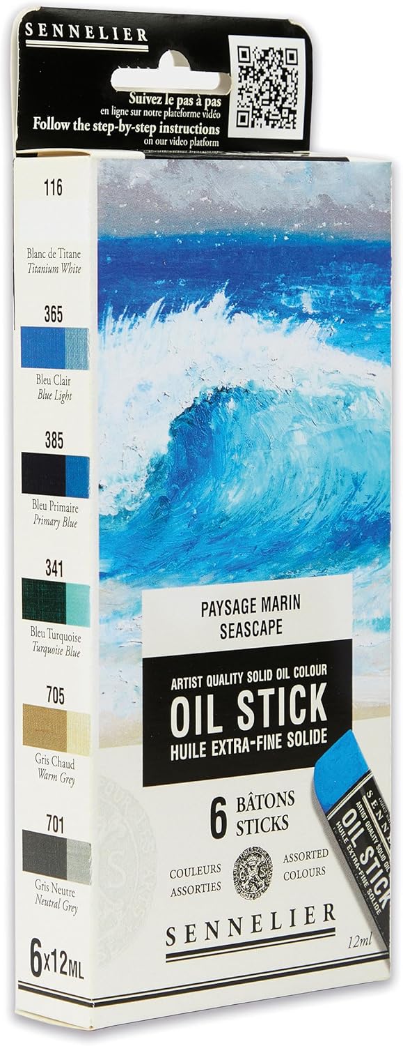 Sennelier OIL STICK MINI - Set of 6 x Seascape