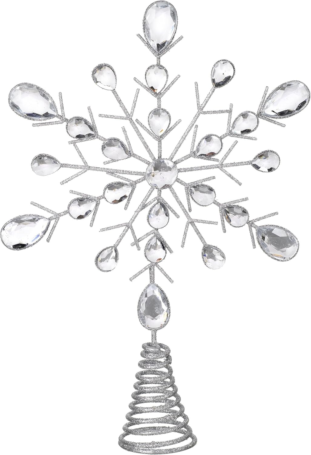 Silver Metal Snowflake Tree Topper