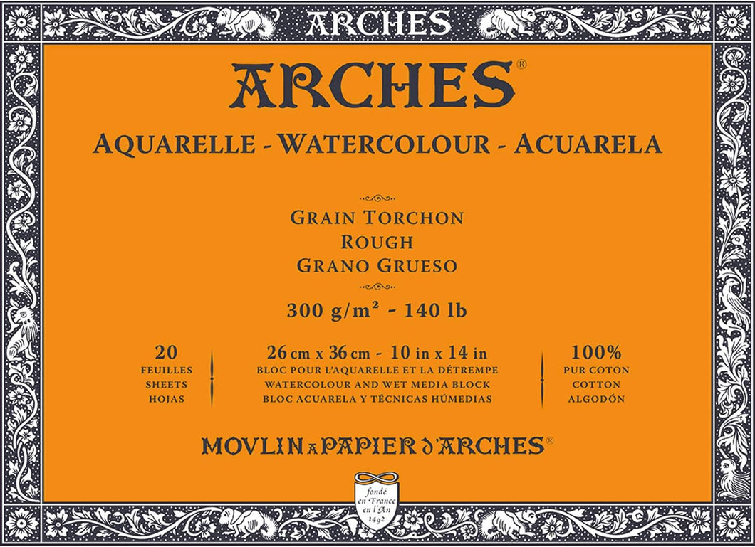 ARCHES AQUARELLE BLOCK 10X14 300G TORCHN