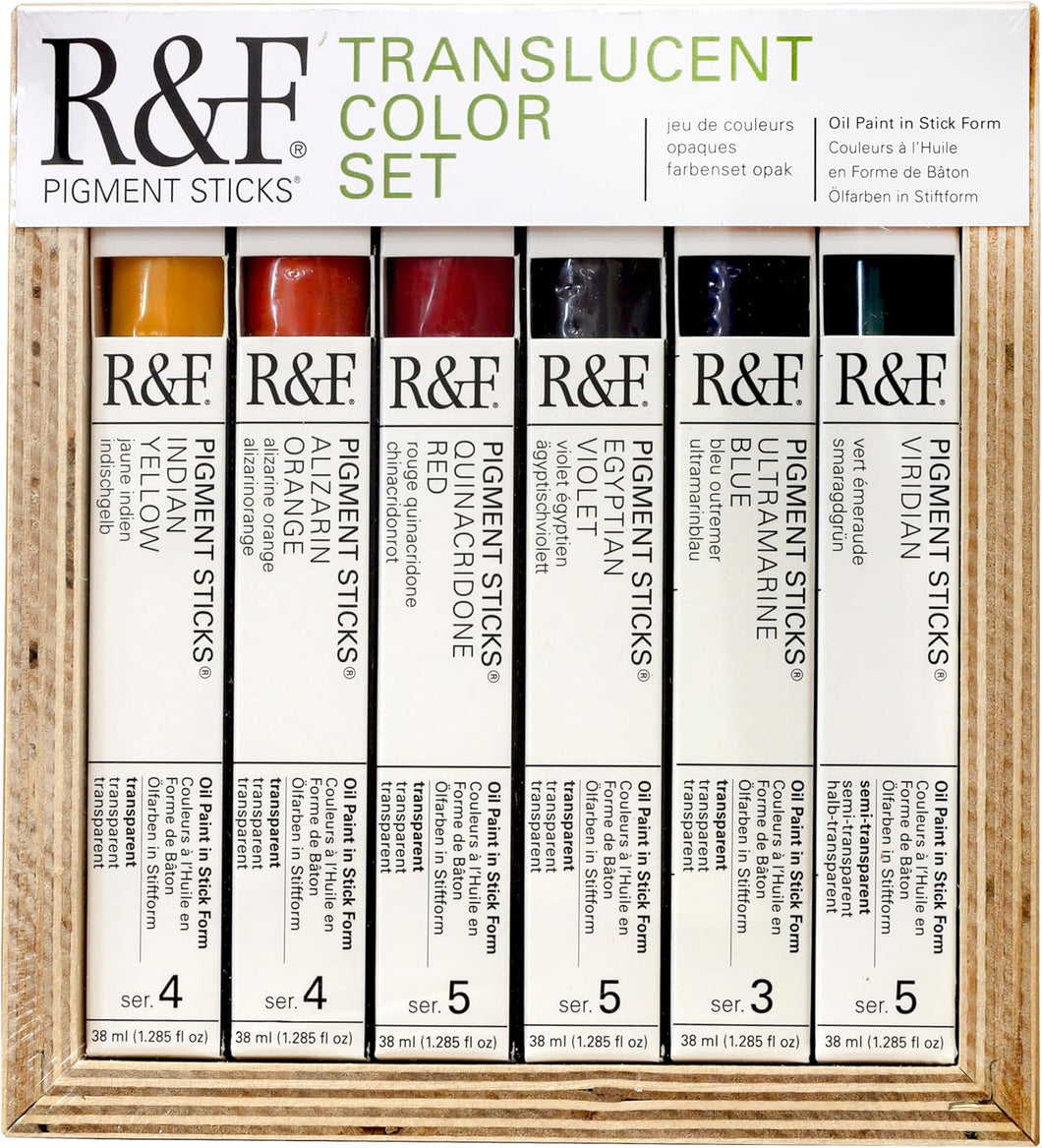 R&F Pigment Sticks with PANEL Translucent Colour Set of 6