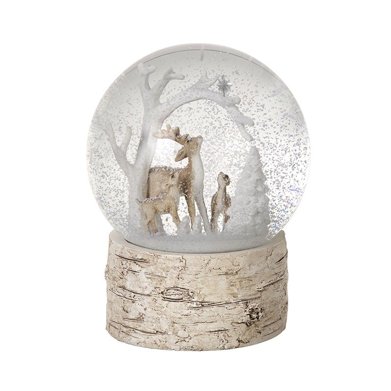 DEERS W/BETHLEHEM STAR SNOW GLOBE