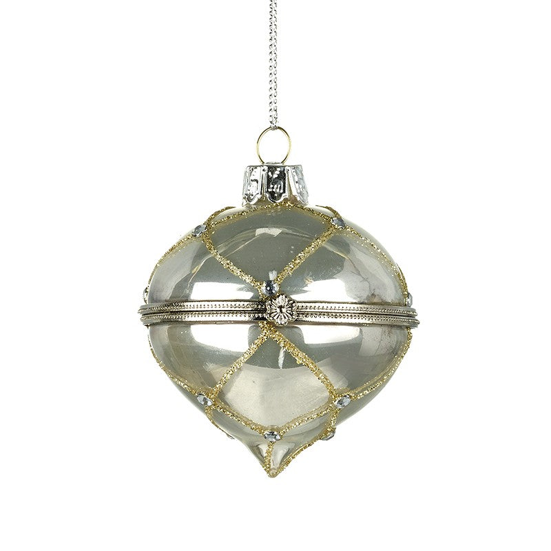 HANGING GLASS OPENING BAUBLE