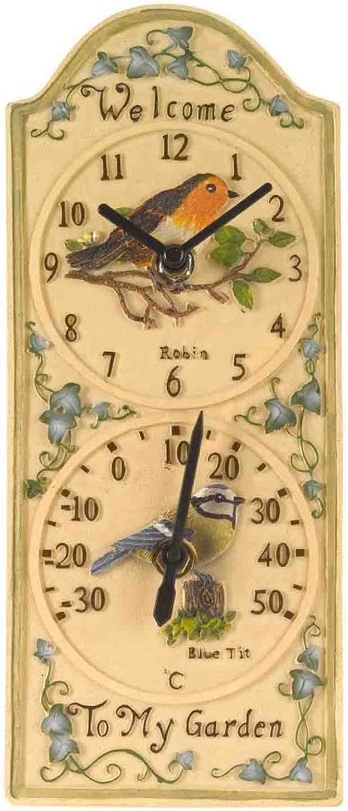 Outside In Design (5064006) Birdberry Clock & Thermometer 12