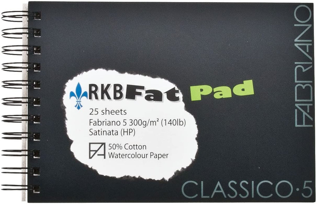 RKB FAT PAD A4 Fabriano 5 300gsm (140lb) 25 sheets watercolour pad