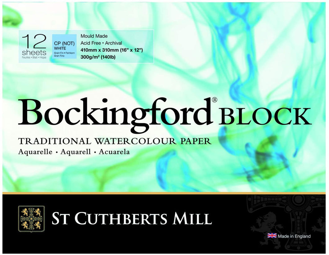 Bockingford Watercolour Block 140lb/300gms 12x16