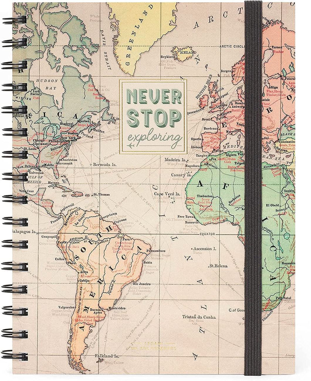 Legami Spiral Notebook - Large Lined - Travel