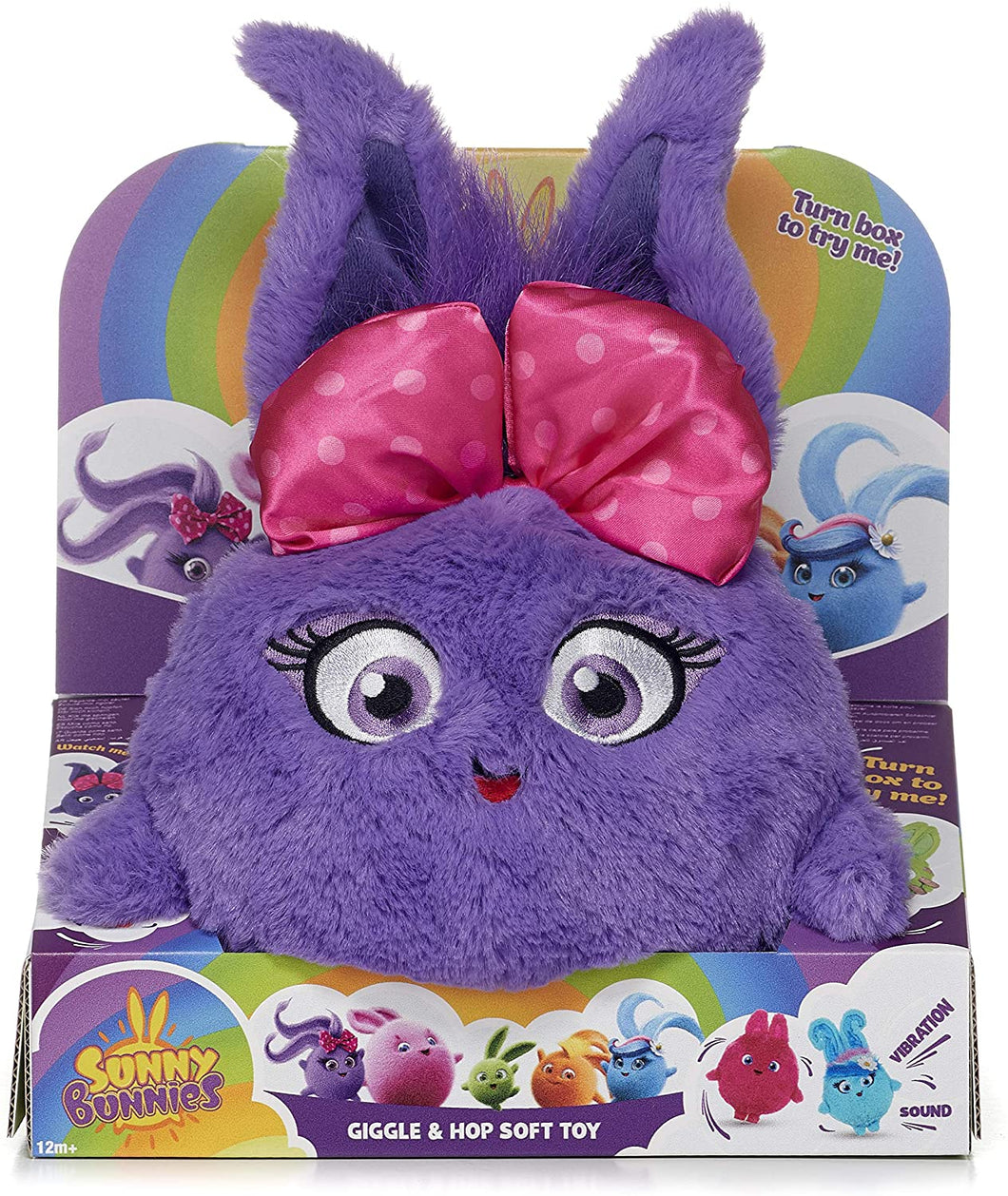 Posh Paws 37427 Sunny Bunnies Large Feature Iris Giggle & Hop Soft Toy-29cm (11 inch)