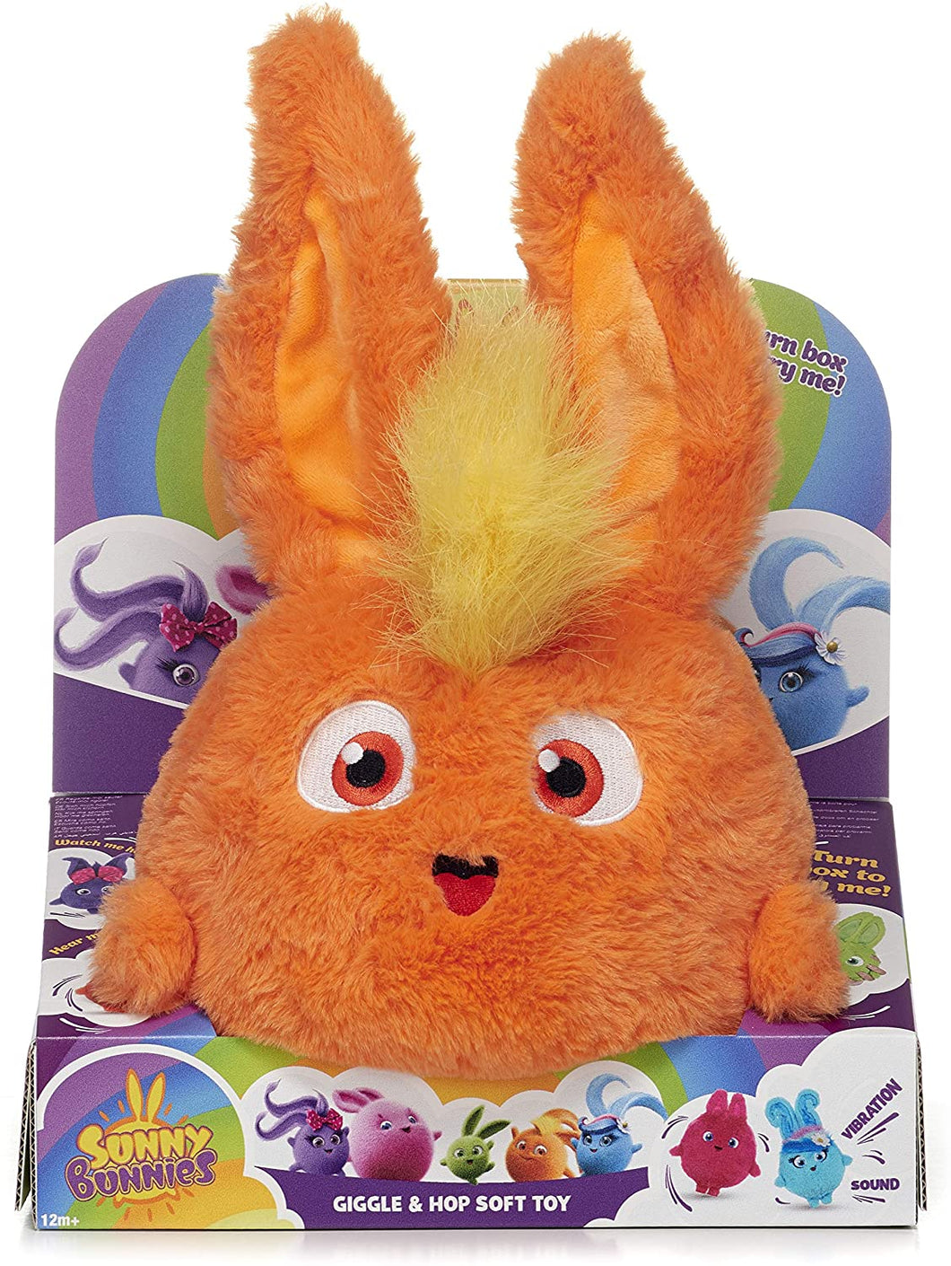 Posh Paws 37428 Sunny Bunnies Large Feature Turbo Giggle & Hop Soft Toy-28cm (11 inch)